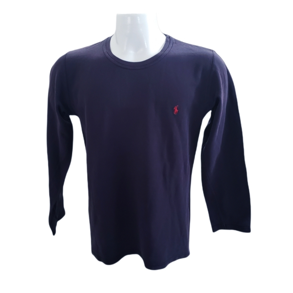 VTG Polo Ralph Lauren Navy Blue Red Pony with Embroidered stitched stitch Small
